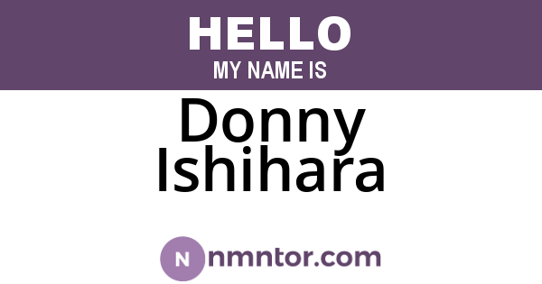 Donny Ishihara