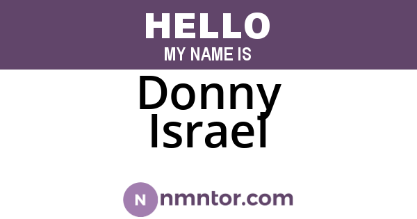 Donny Israel