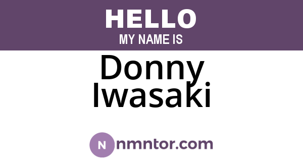 Donny Iwasaki