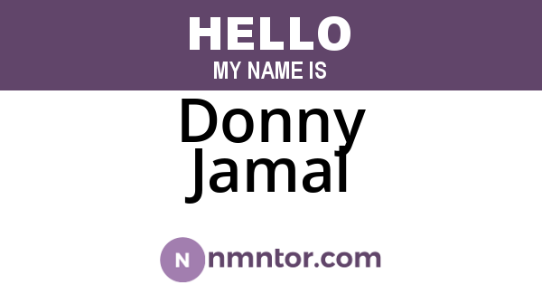 Donny Jamal