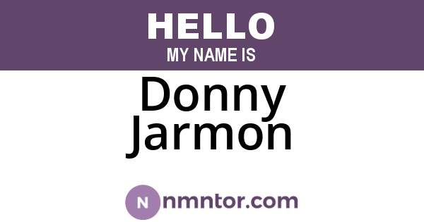 Donny Jarmon