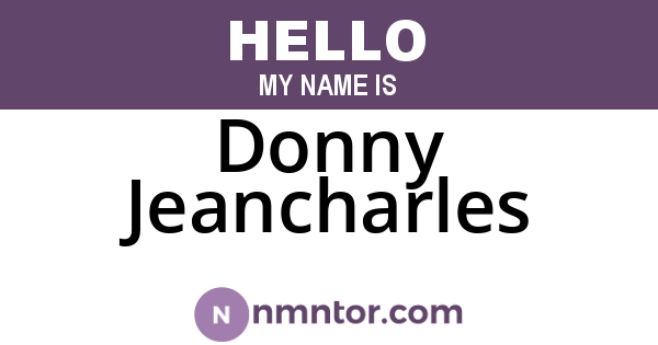 Donny Jeancharles