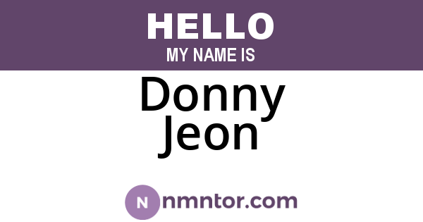 Donny Jeon