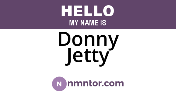 Donny Jetty