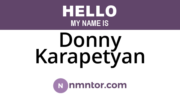 Donny Karapetyan