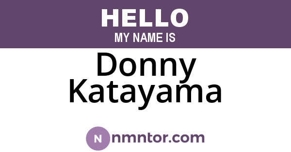 Donny Katayama