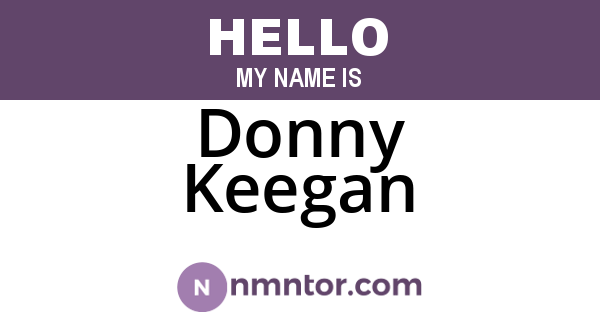 Donny Keegan
