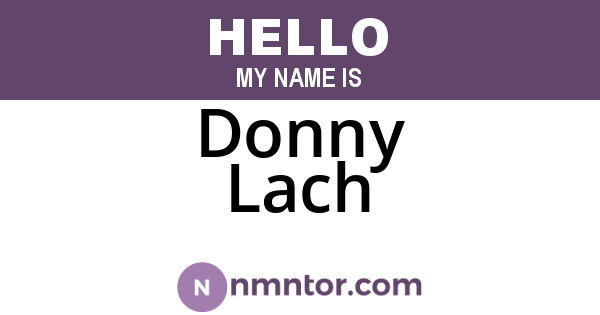 Donny Lach