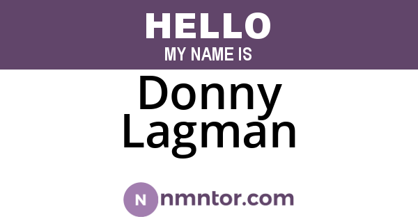 Donny Lagman