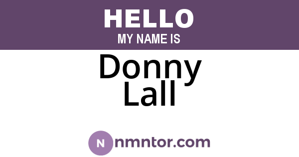 Donny Lall