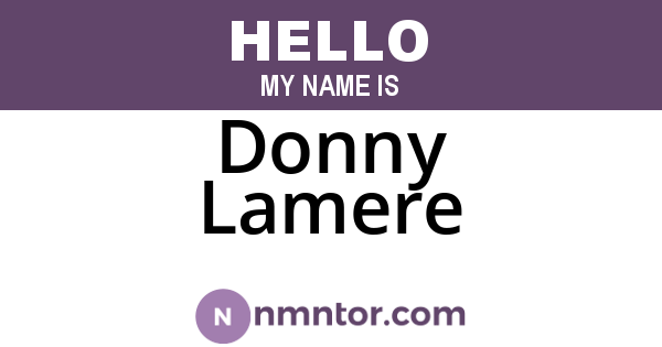 Donny Lamere