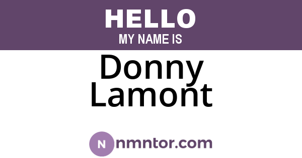 Donny Lamont