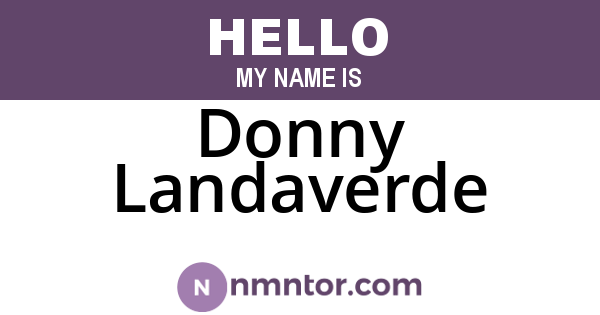 Donny Landaverde