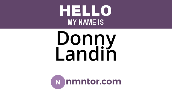 Donny Landin