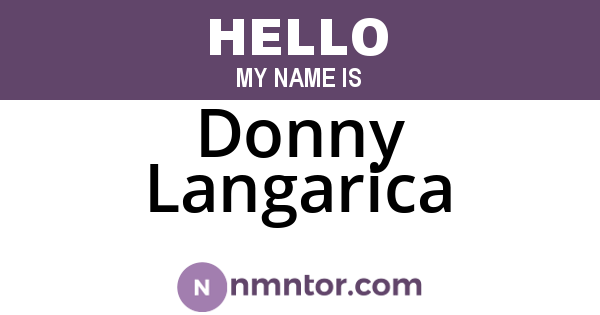 Donny Langarica