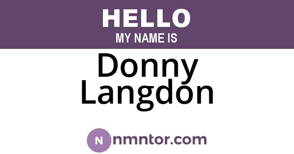 Donny Langdon