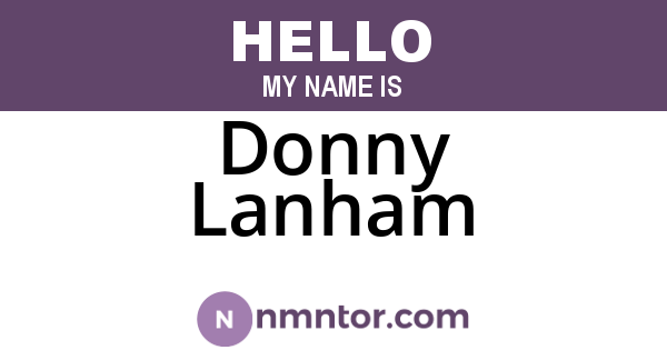 Donny Lanham