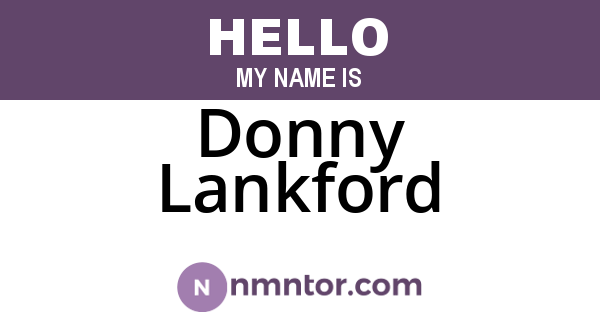 Donny Lankford