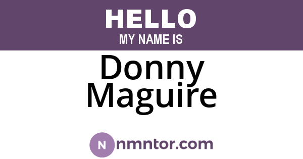 Donny Maguire