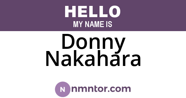 Donny Nakahara
