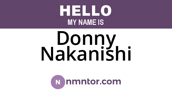 Donny Nakanishi