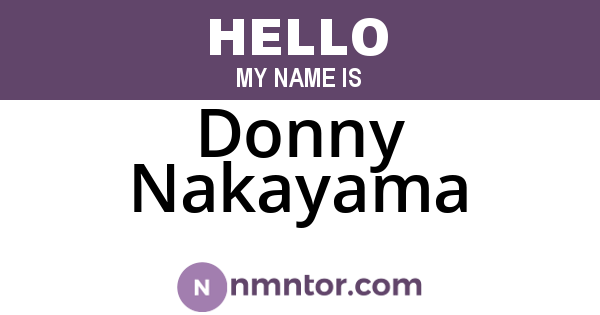 Donny Nakayama