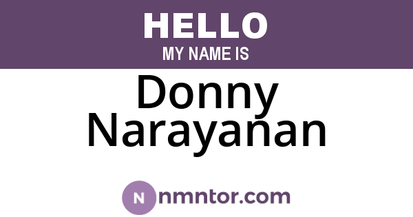 Donny Narayanan