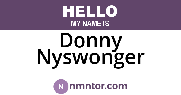 Donny Nyswonger