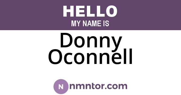 Donny Oconnell