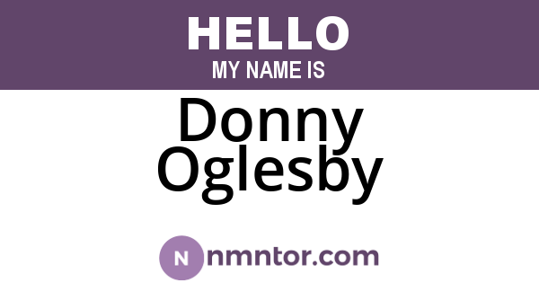 Donny Oglesby