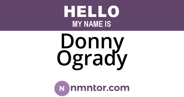 Donny Ogrady
