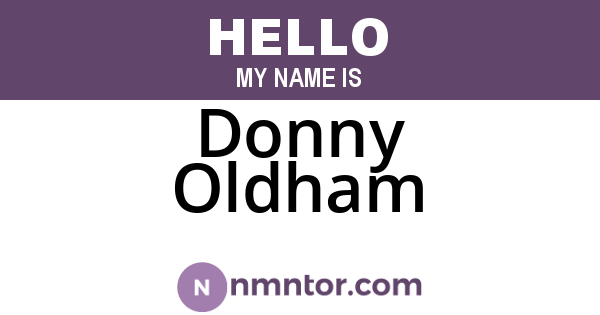Donny Oldham