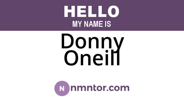 Donny Oneill