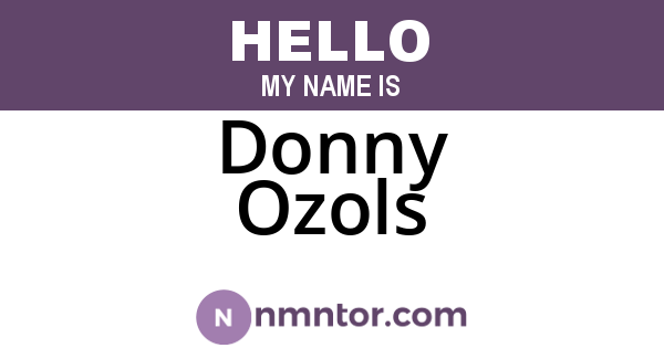 Donny Ozols