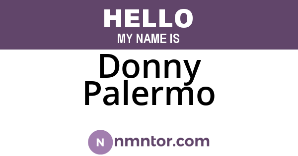 Donny Palermo