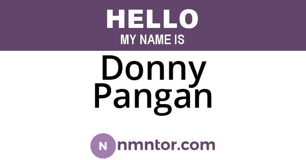 Donny Pangan