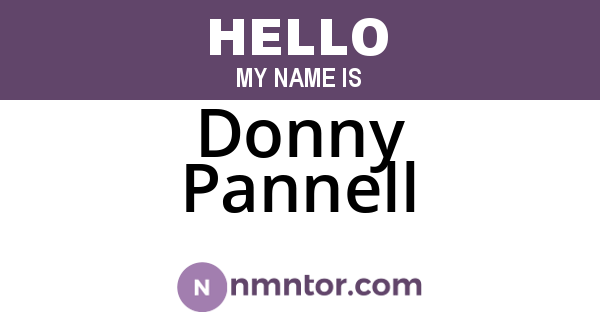 Donny Pannell