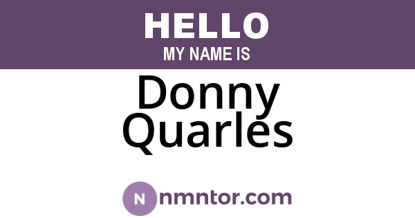 Donny Quarles