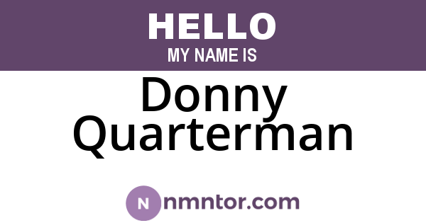 Donny Quarterman