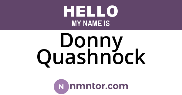 Donny Quashnock