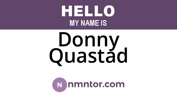 Donny Quastad