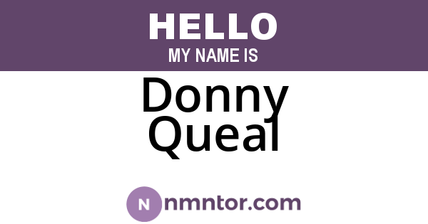 Donny Queal