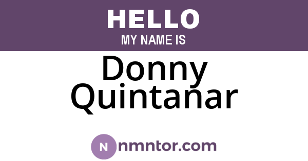 Donny Quintanar