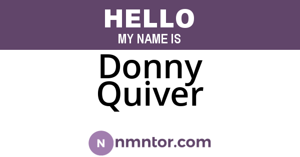 Donny Quiver