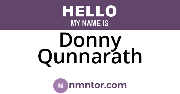 Donny Qunnarath