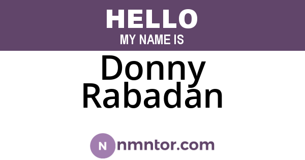 Donny Rabadan