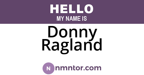 Donny Ragland
