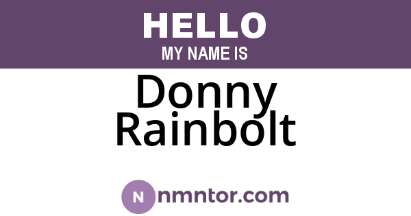 Donny Rainbolt