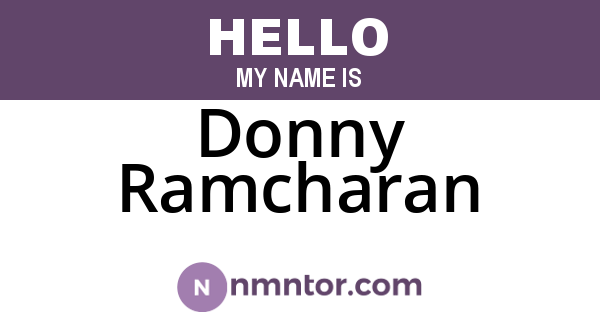 Donny Ramcharan