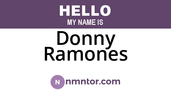Donny Ramones